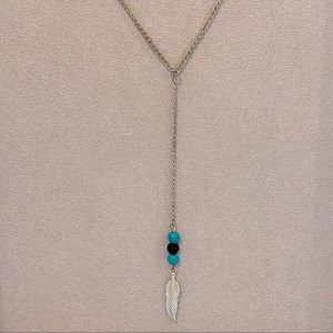 Silver Feather Chain Necklace